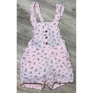 Adorable 3T floral jean‎ overalls